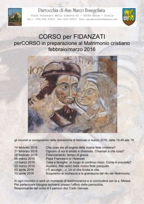 Locandina corso fidanzati 2016