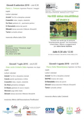 pieghevole Mattina al Parco estate 2016