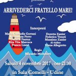 locandina spettacolo di poesia Arrivederci fratello mare