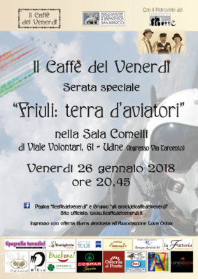 Locandina della serata de Il caffè del venerdì 26/01/18