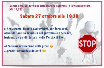 Locandina incontro gruppo famiglie 27/10/18