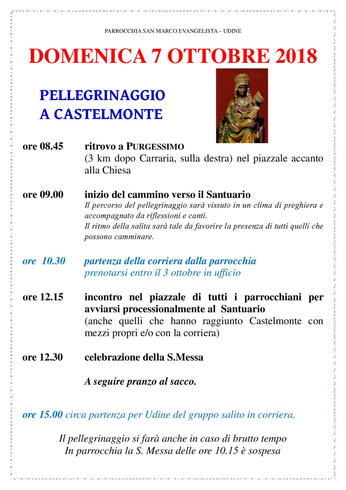 Programma Castelmonte 2018
