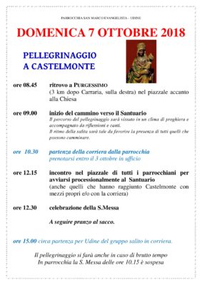 Programma Castelmonte 2018