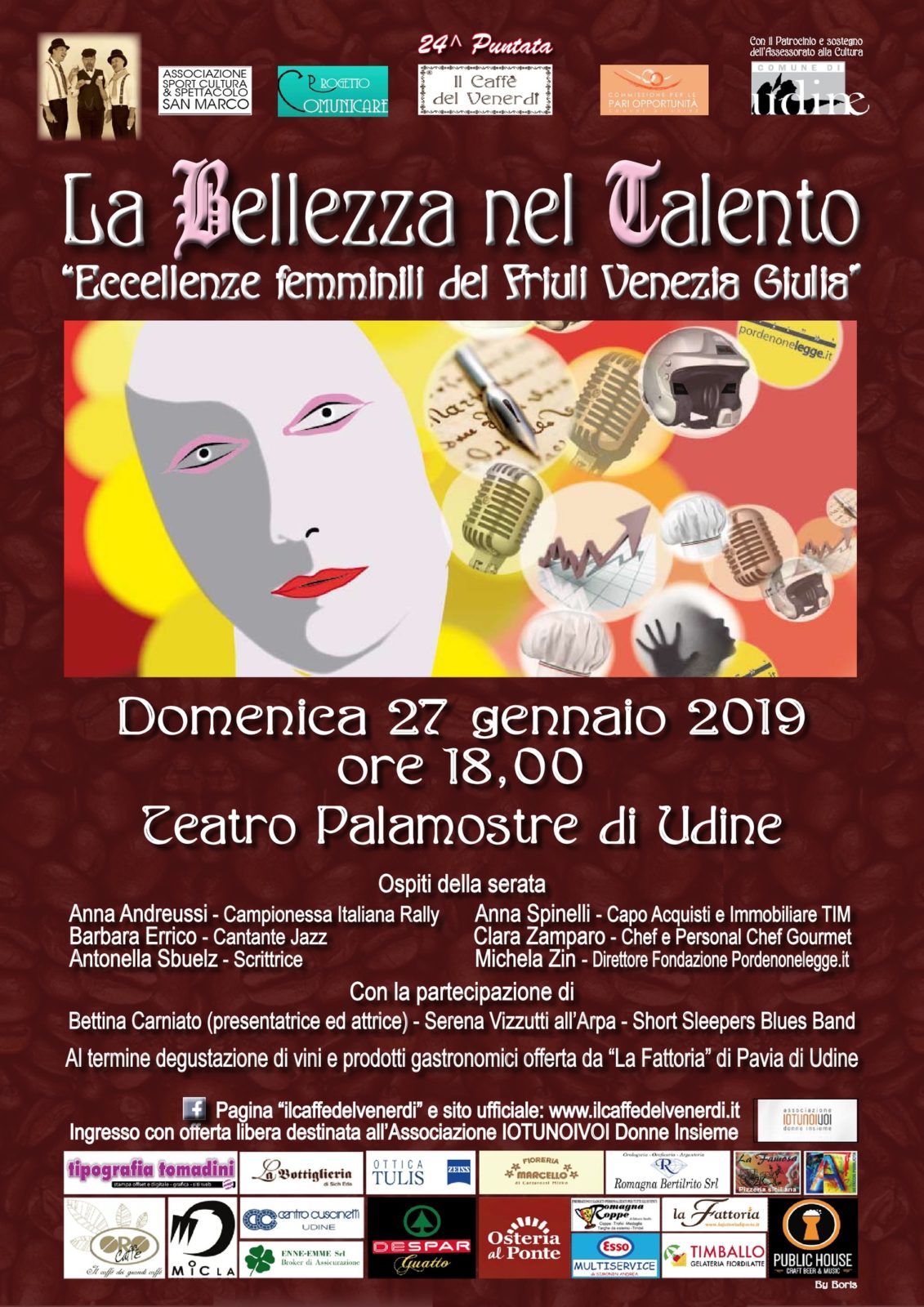 Il caffè del venerdì: Locandina La bellezza del talento 27/01/2018