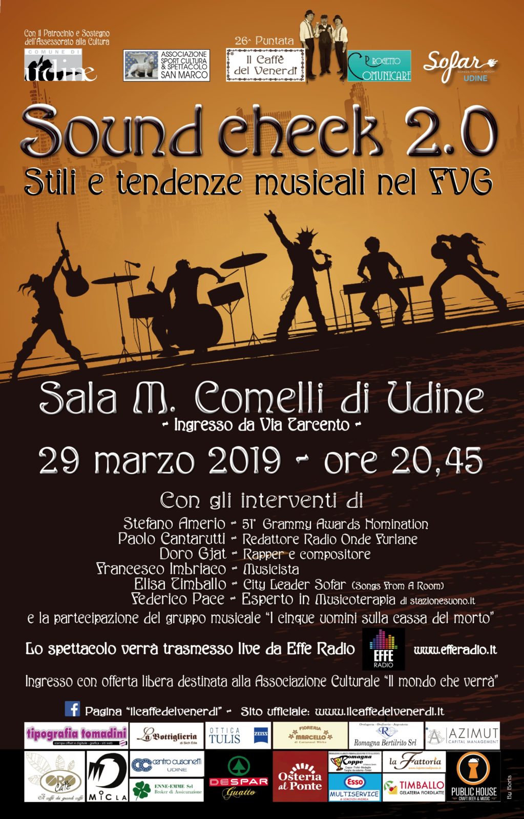 lOCANDINA SOUND CHECK 2.0 IL CAFFE DEL VENERDI' 29.03.19