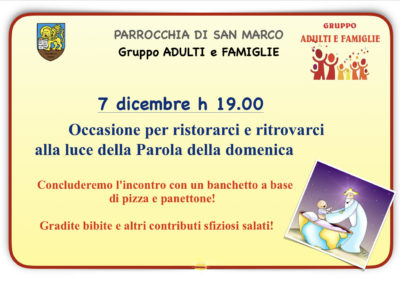 Gruppo Adulti-Famiglie 7 dic. 2019
