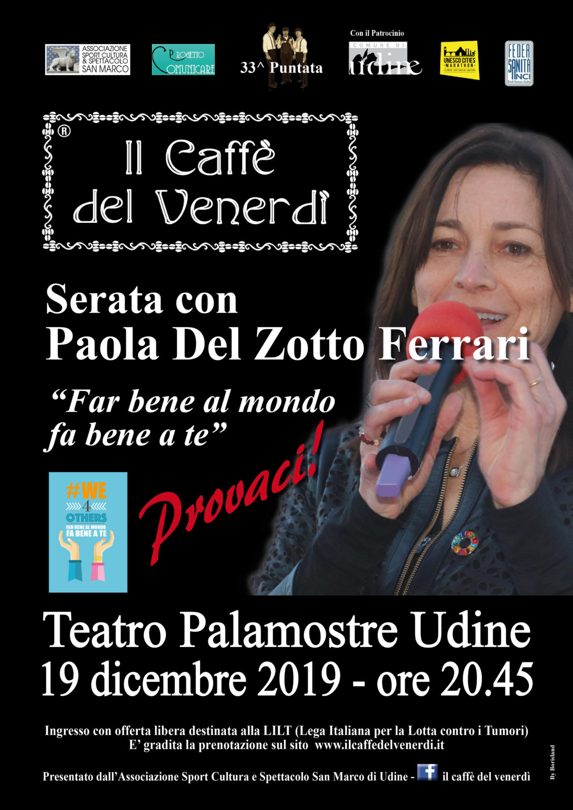 Il caffè del venerdì: Locandina serata Paola Del Zotto Ferrari