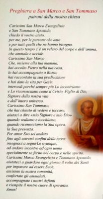 Preghiera San Marco e San Tommaso