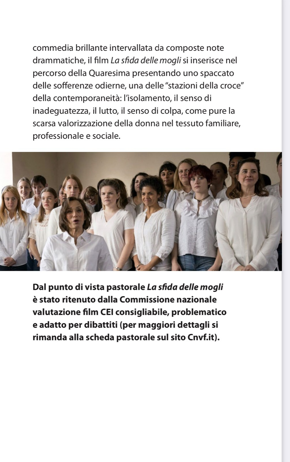 scheda 3 film La sfida delle mogli - Cineforum Gruppo adulti e famiglie