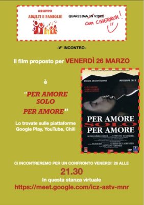 Cineforum grupo adulti e famiglie 26/03/21