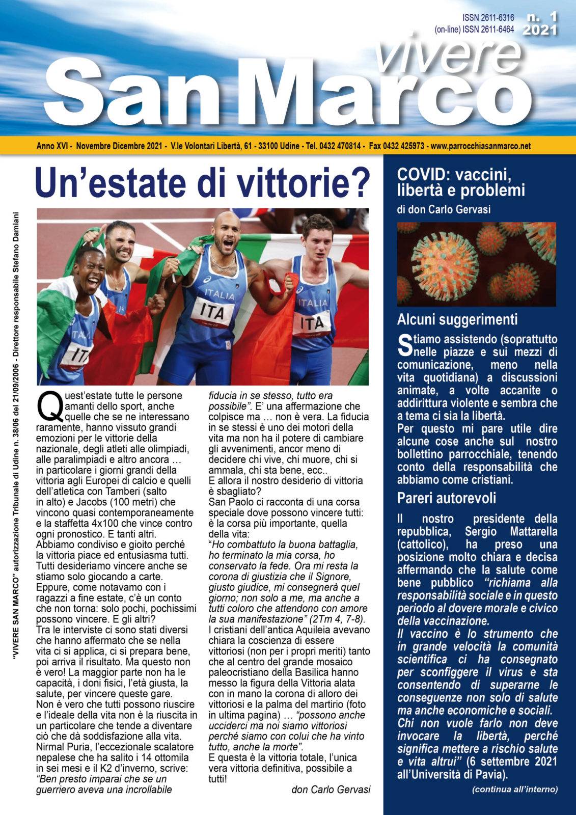 Vivere San Marco n. 1/2021 pag .1