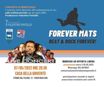 Locandina ForeverMats concerto a Buja 07.05.2022