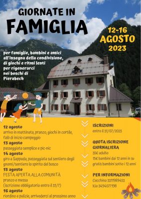 Giornate in famiglia a Pierabech 2023