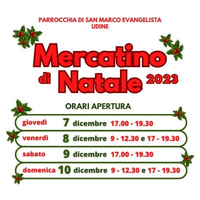 Mercatino di Natale 2023 orari