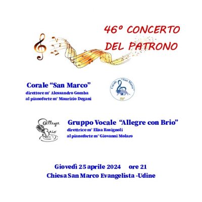 LOCANDINA CONCERTO CORALE SAN MARCO E ALLEGRE CON BRIO