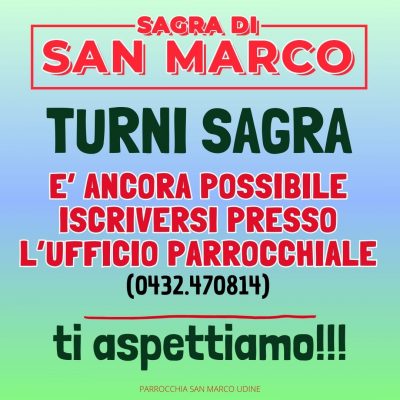AVVISO TURNI SAGRA