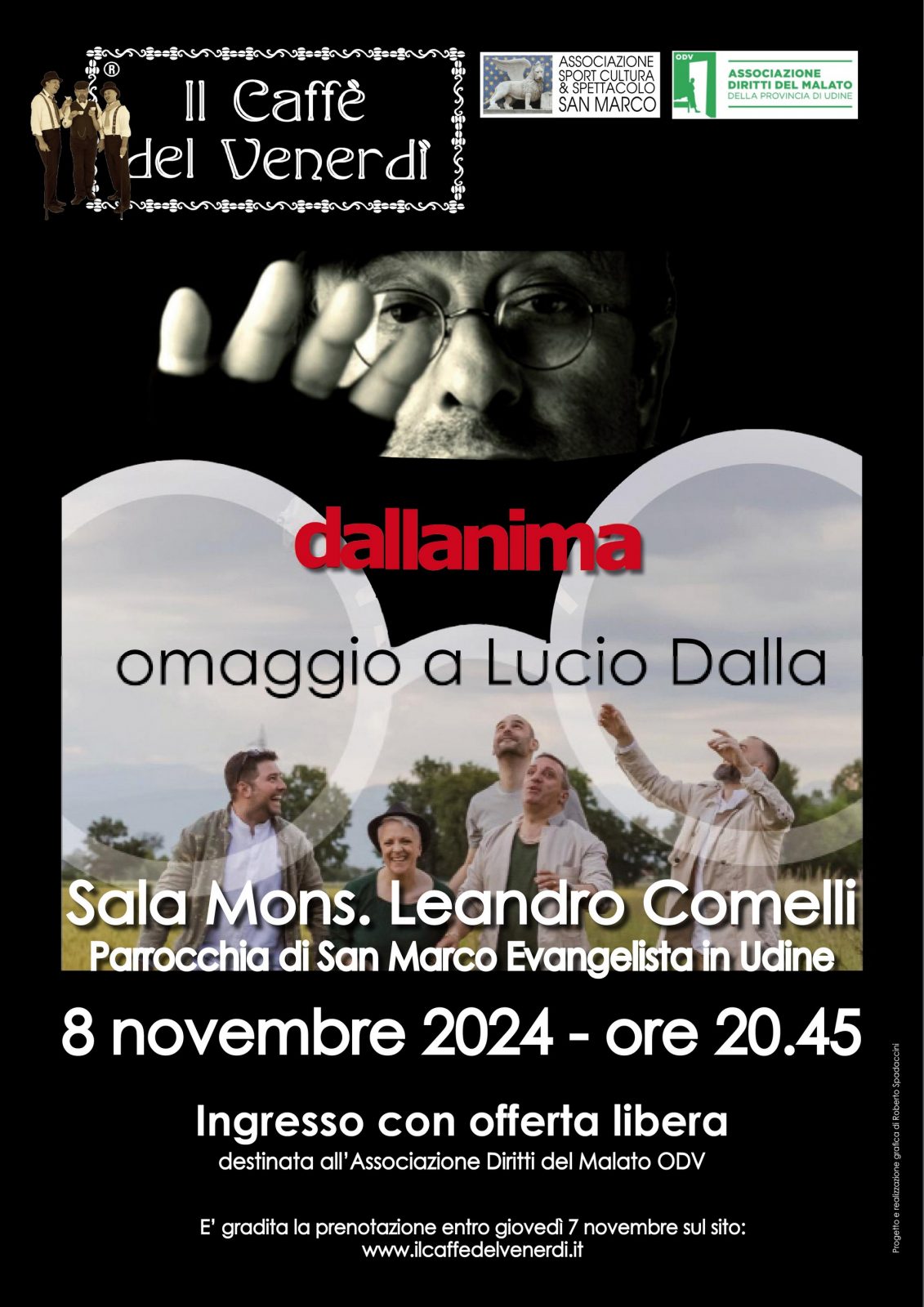 Locandina concerto omaggio a Lucio Dalla 8.11.2024