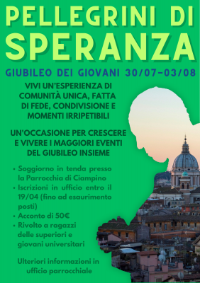 Locandina pellegrinaggio giovani