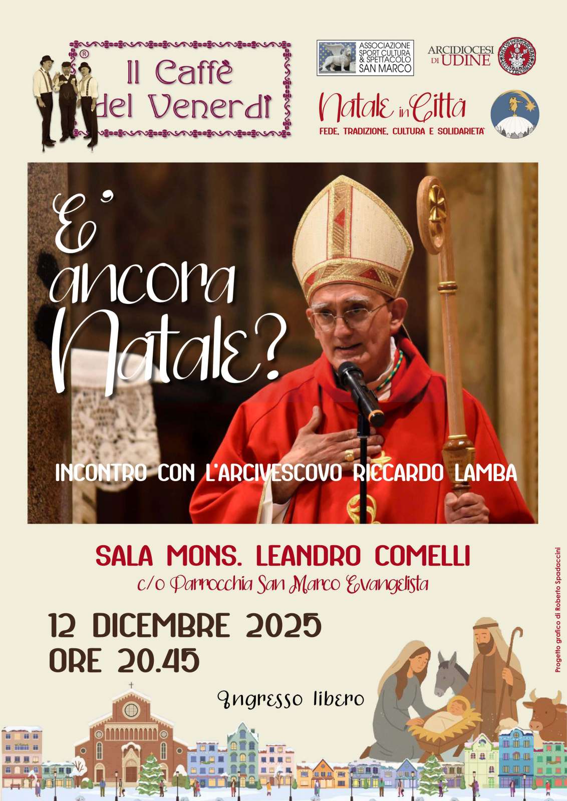 Locandina incontro con l'arcivescovo Riccardo Lamba 12.12.2025 - Il caffè del venerdì