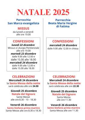 Locandina appuntamenti natale 2025